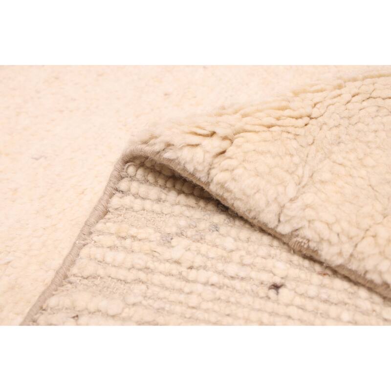 ECARPETGALLERY Hand-knotted Looma Cream Wool Rug - 8'3 x 9'9