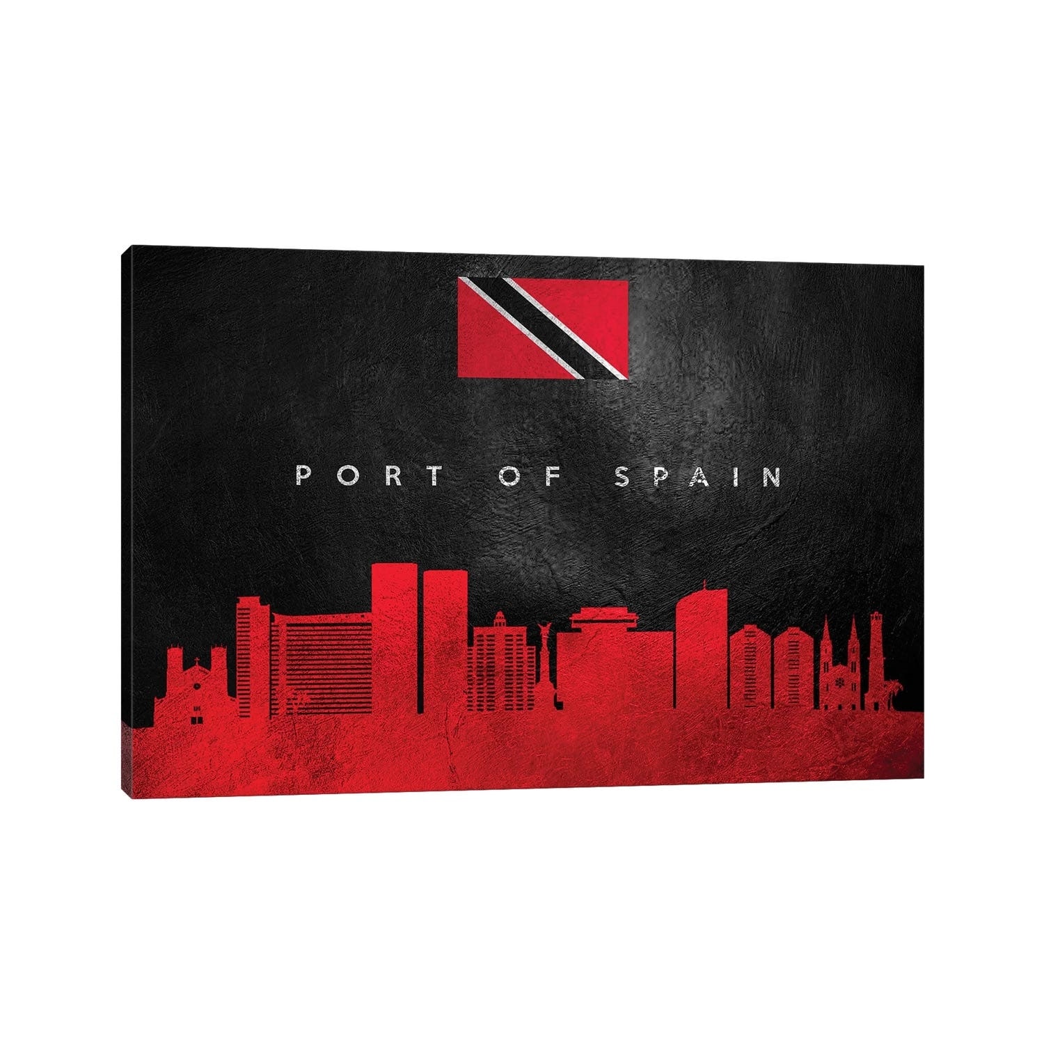iCanvas "Port Of Spain Trinidad And Tobago Skyline" by Adrian Baldovino Canvas Print