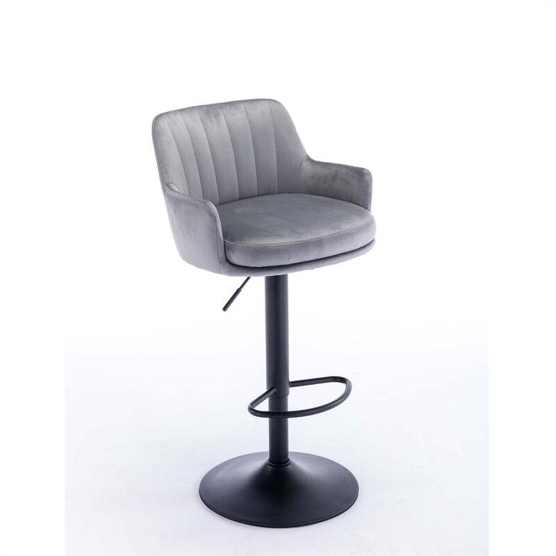 Bar Stools Set of 2 - Adjustable Barstools with Back and Footrest