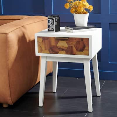 SAFAVIEH Khulud 1-Drawer Nightstand Accent Table - 18" W x 15" L x 24" H