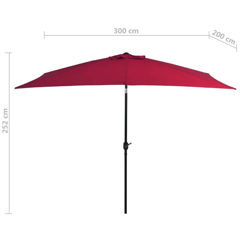 vidaXL Outdoor Umbrella Parasol Patio Sunshade Tilting System Sun Shelter