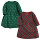 preview thumbnail 1 of 0, Hudson Baby Toddler Girl Cotton Dresses, Christmas Plaid 2T - Christmas Plaid