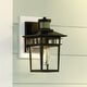 preview thumbnail 1 of 11, Ridge 6.5-in. W 1 Light Aluminum Black Motion Sensor Dusk to Dawn Outdoor Wall Lantern Clear Glass 6.5-in W x 11-in H x 7.25-in D - Textured Black