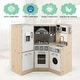 preview thumbnail 4 of 5, Kids Corner Wooden Kitchen Playset with Cookware Accessories - 41.5" x 19.5" x 33.5"( L x W x H)