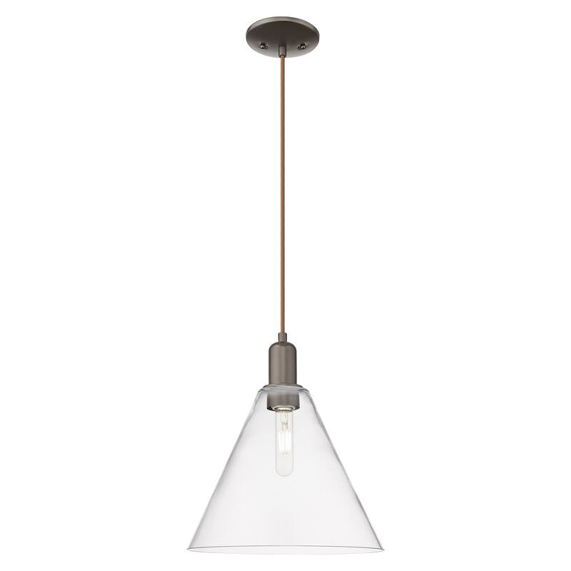Innovations Lighting Endless Possibilities Arcadia - Berkshire Glass - 1 Light 12" Cord Hung Mini Pendant - Clear/Oil Rubbed Bronze
