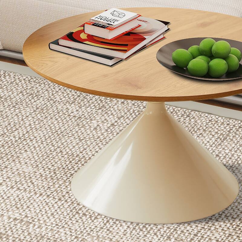 2 Piece Round Coffee Table Set End Tables