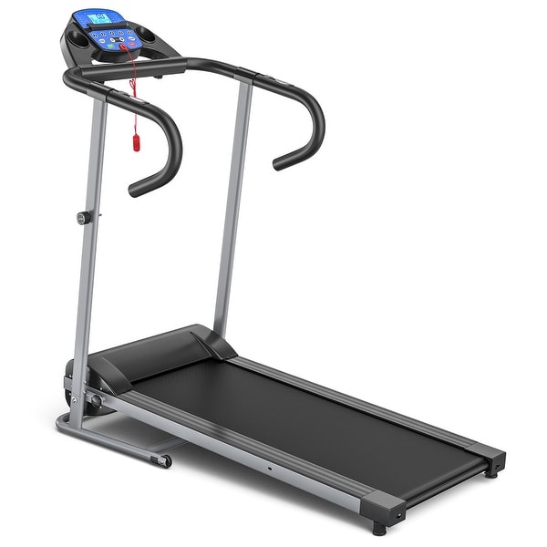 Goplus 1hp electric treadmill folding on sale motorized power running machine fitness