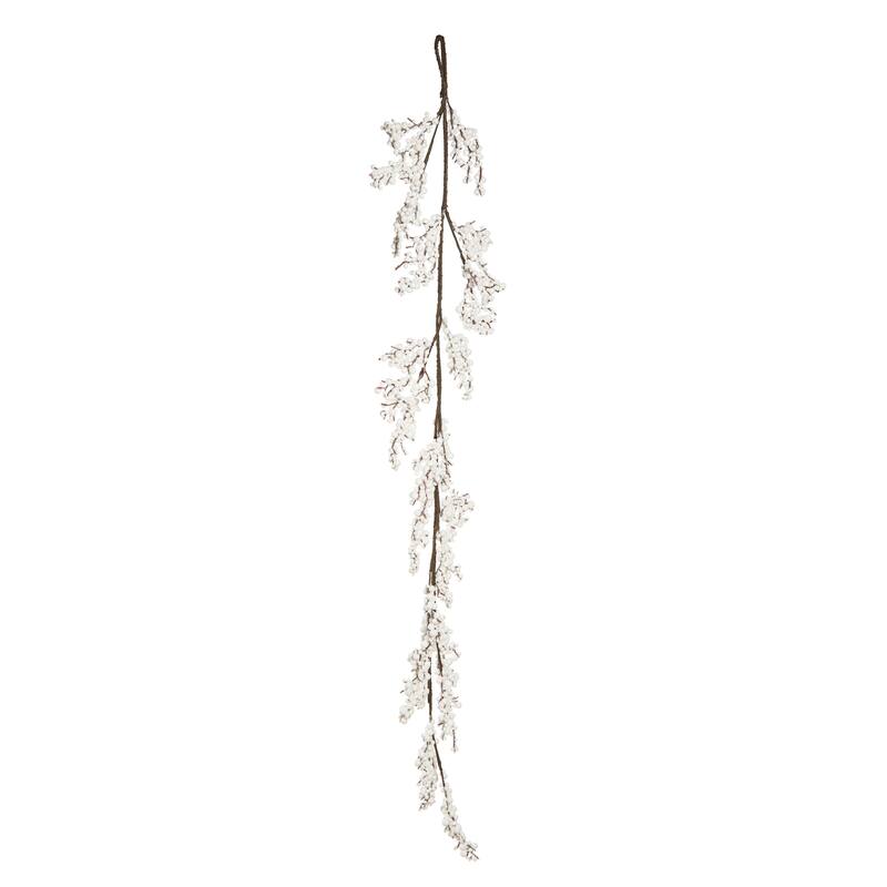 Transpac Foam 60 in. White Christmas Frosted Currant Garland