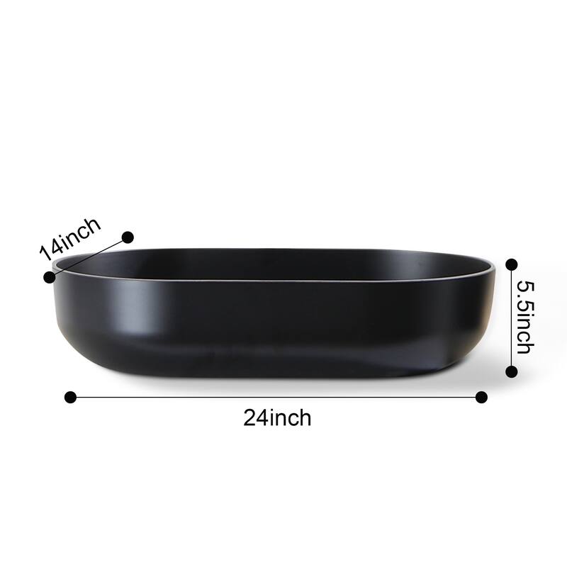 24" Modern Oval Above Bathroom Vessel Sink