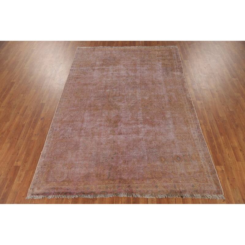 Overdyed Qashqai Persian Area Rug Handmade Wool Carpet - 6'3" x 9'1"