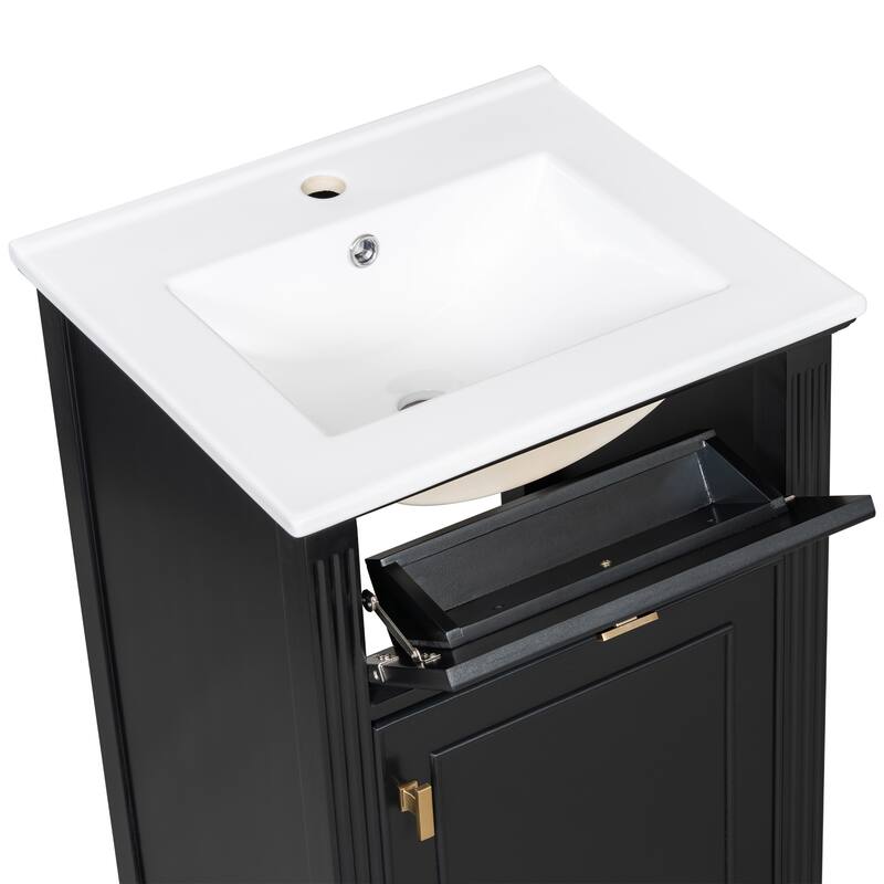 20"Freestanding Bathroom Vanity with Ceramic Sink