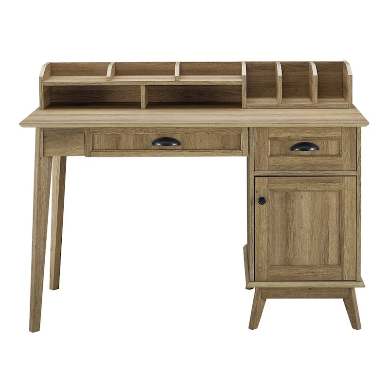 Caffoz Newport Series Computer Desk with Hutch Home Office Writing Desk, Wood Workstation w/Shelves, Study Desk for Small Spaces
