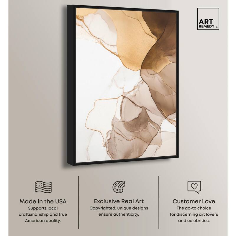 Sepia Silk Streams Canvas by Art Remedy