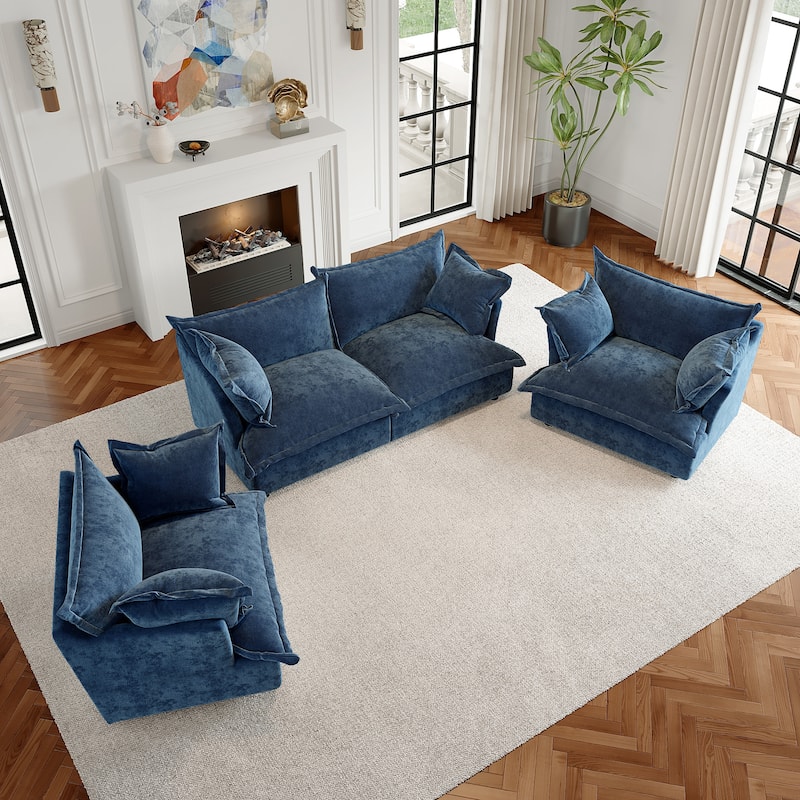 Cloud Chenille Upholstered Modular Sectional Sofa