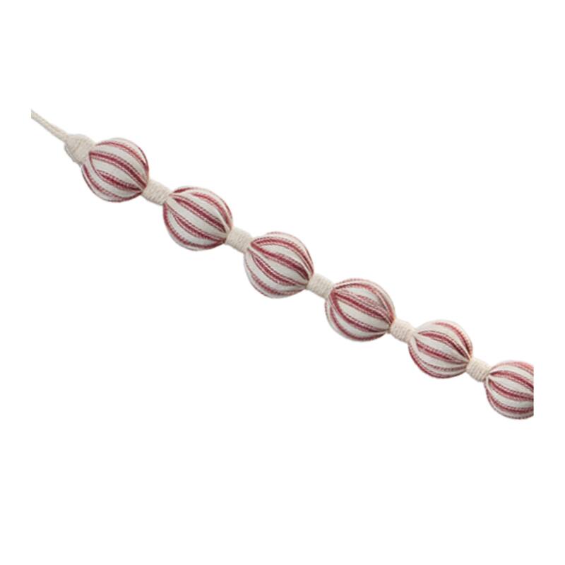 Fabric Ball String Garland (Set of 2) - Red