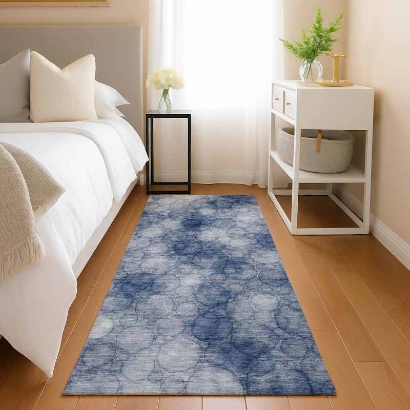 Machine Washable Indoor/ Outdoor Modern Aby Chantille Rug