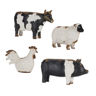 Farm Animal Candle Holder (Set of 4) - 8.5 x 2 x 5.25; 9 x 2 x 4.5; 6.5 x 2.25 x 4.75