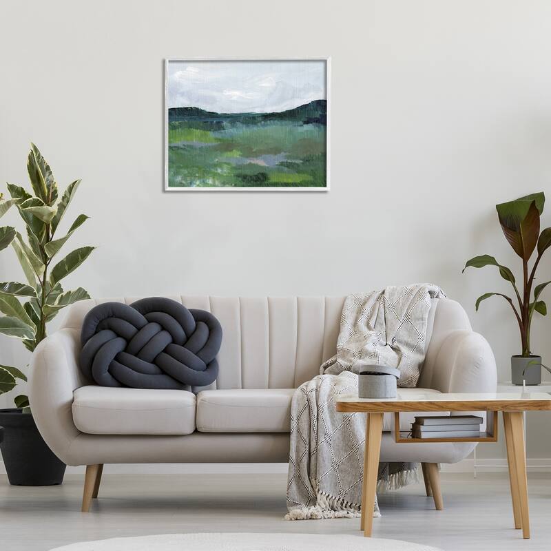 Stupell Brushed Tranquil Landscape Framed Giclee Art Design By Nikita Jariwala