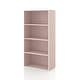 preview thumbnail 42 of 202, DH BASIC Modern Wood Customizable Stackable Storage Organizer - Cube Shelves, Drawer Cabinet, Bookcase with Doors by Denhour 4-Tier - Light Pink