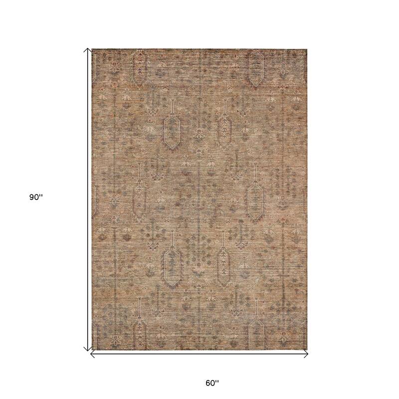 HomeRoots Southwestern Transitional Rectangle Outdoor Rug