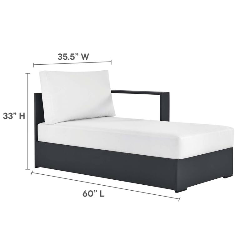 Tahoe Patio Aluminum 2-Piece Right-Facing Chaise Sectional Sofa Set
