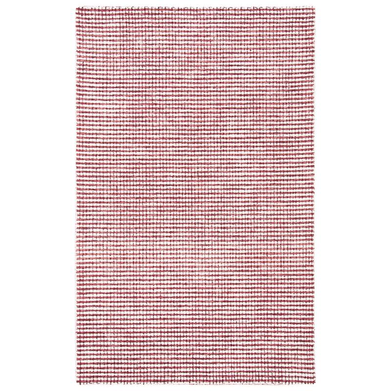 SAFAVIEH Handmade Abstract Maryla Modern Wool Rug - 6' Square - Red/Ivory