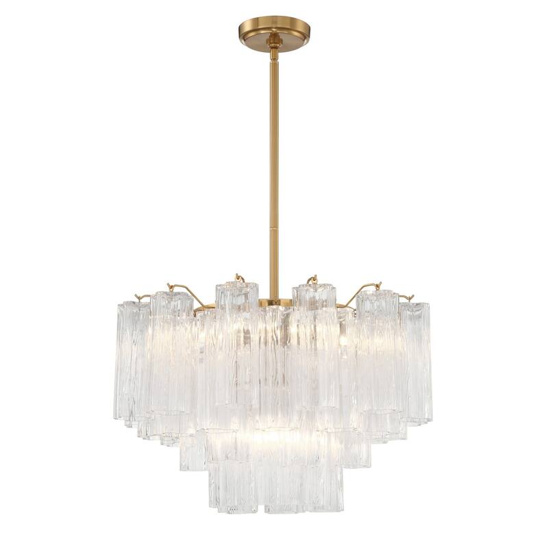 Crystorama Lighting Group ADD-308-CL Addis 9 Light 22" Wide Waterfall