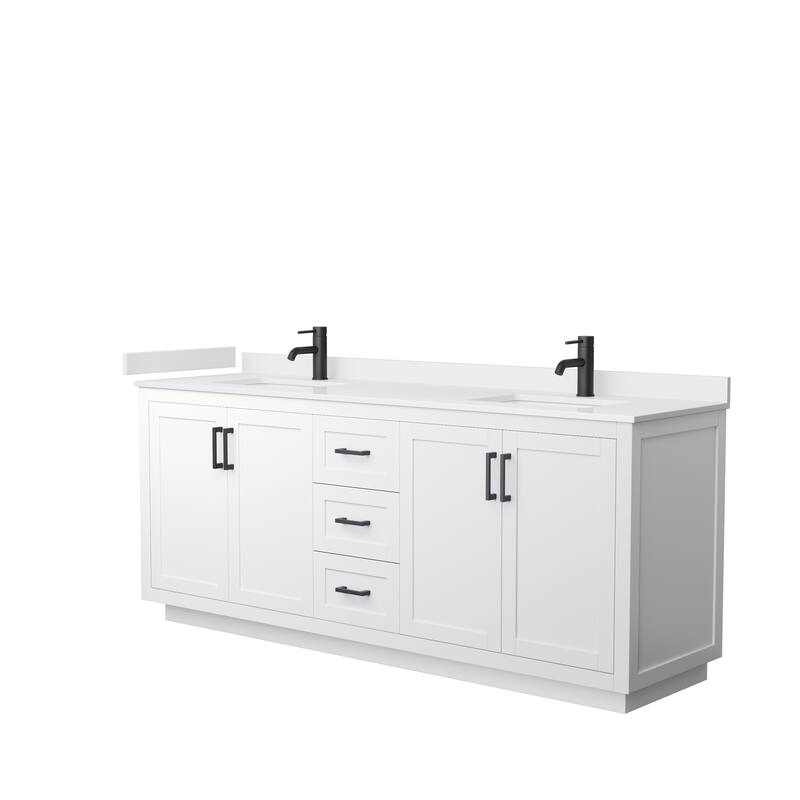 Miranda Double Vanity Set, Cultured Marble Top, No Mirror