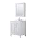 Option White, Chrome Trim, White Quartz Top