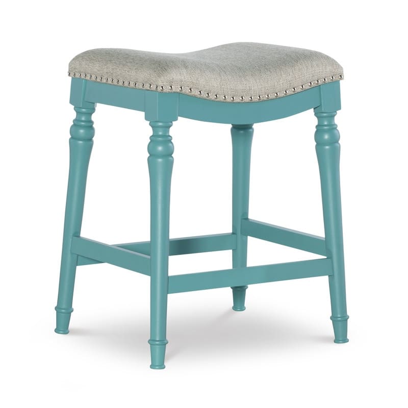Hayes Big and Tall Saddle Seat Counter Stool - Blue