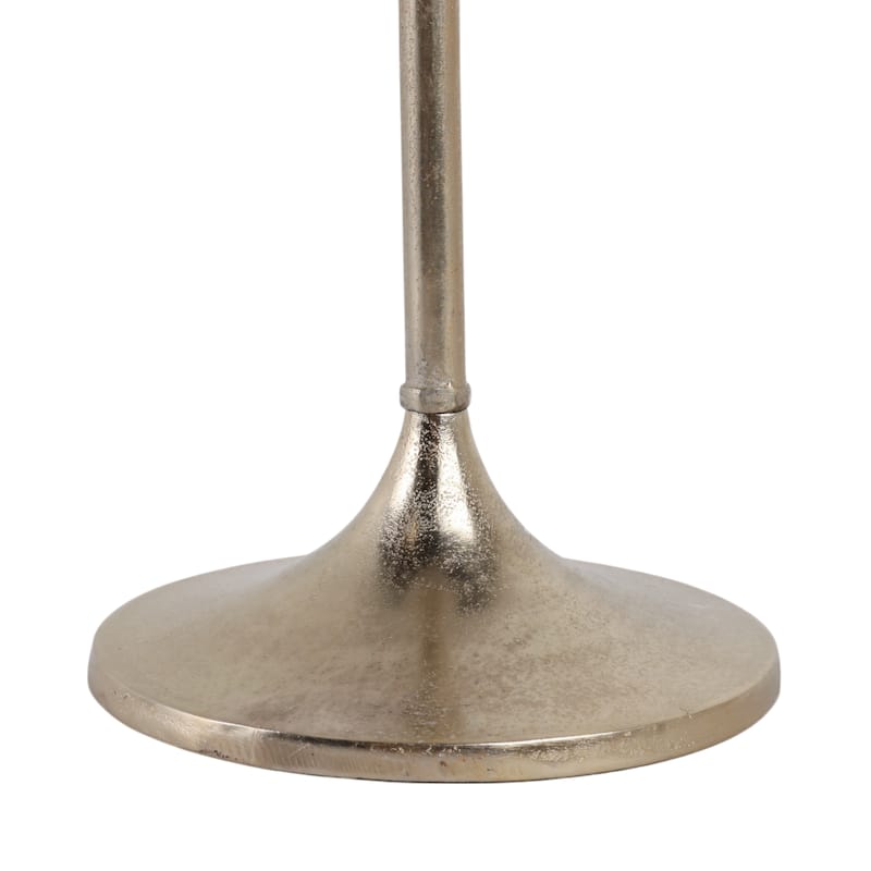 Metal Base Marble Top Modern Glam Accent Table Round Silhouette