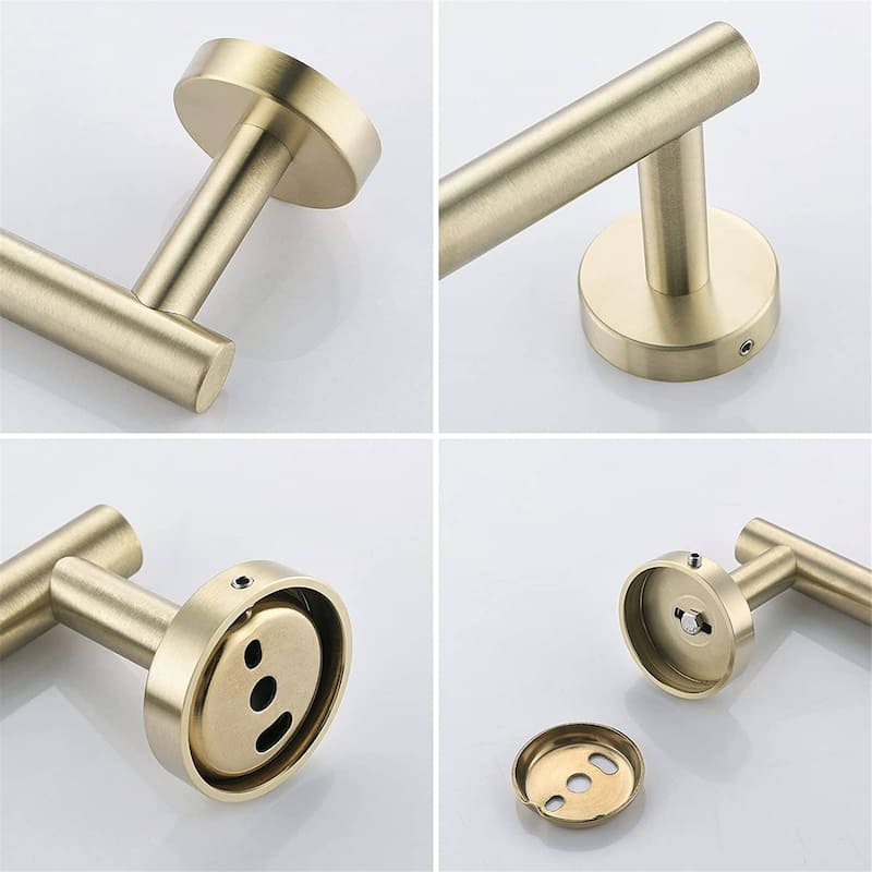 4 Piece Bathroom Hardware Set Wall Mount Modern Bathroom Towel Holder Bar Set 304 Stainless Steel Bath Fixtures Accessories Set
