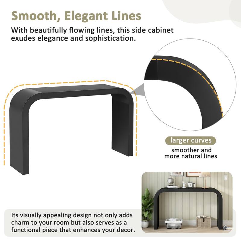 Christopher Knight Home – Alaric Minimalist MDF Console Table with Sleek Silhouette