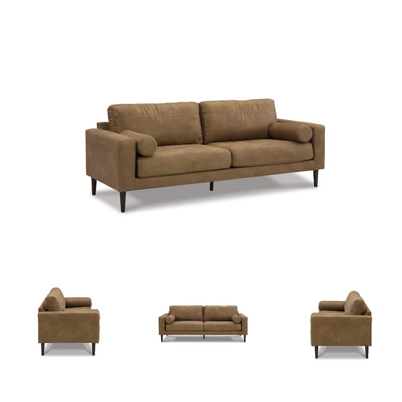 Signature Design by Ashley Telora Caramel Sofa - 85"W x 35"D x 35"H