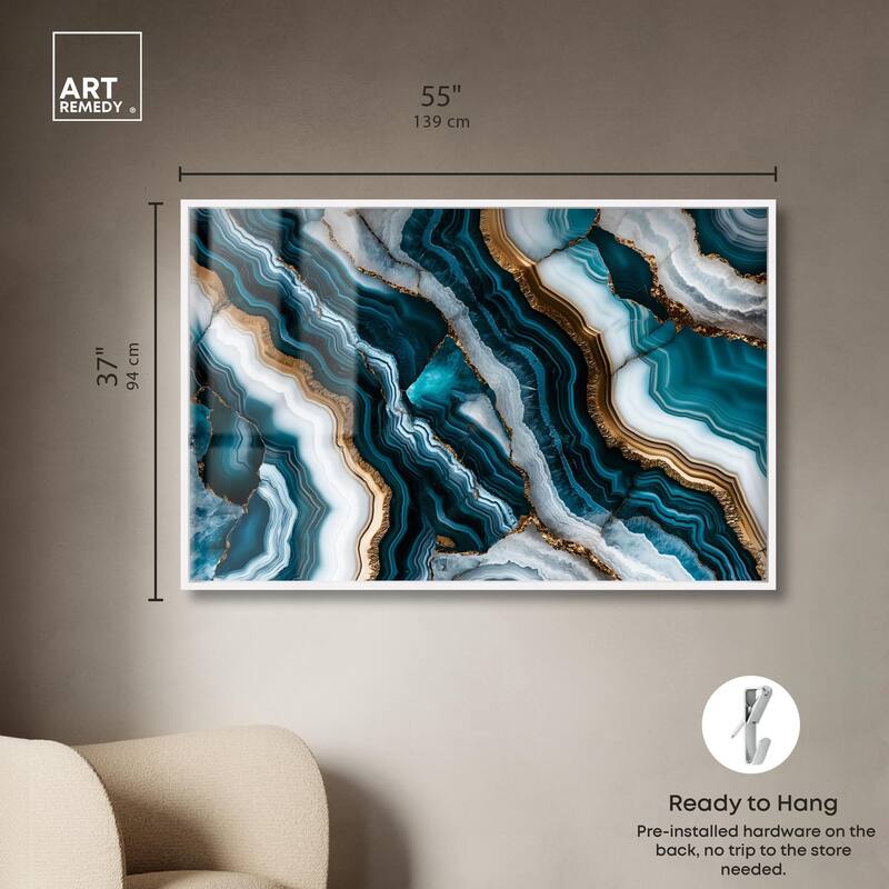Teal Tides Treasure I Shadowbox by Art Remedy