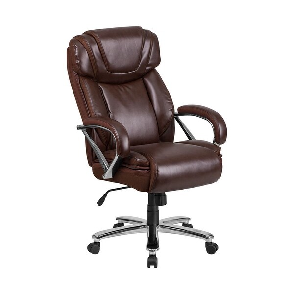 Shop Offex HERCULES Series Big and Tall Brown Leather Executive Swivel