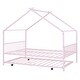 preview thumbnail 42 of 81, Metal house bed with trundle