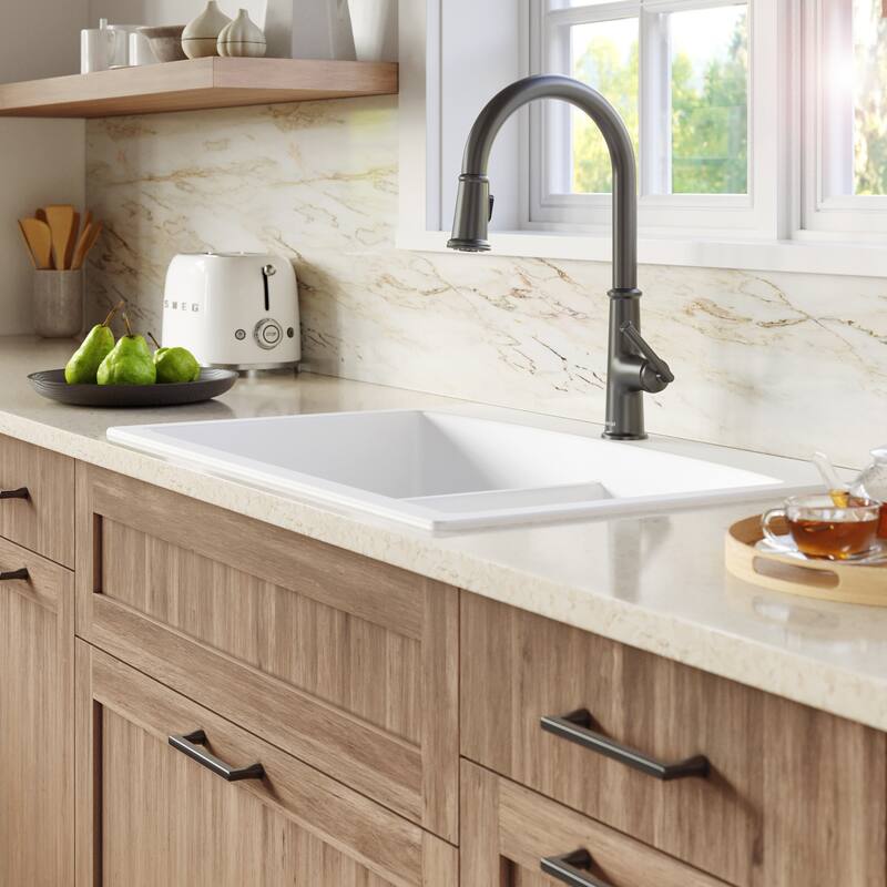 Karran Elwood One-Handle Pull Down Dual Function Sprayer Kitchen Faucet