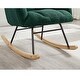 preview thumbnail 22 of 51, Teddy Fabric Tufted Glider Rocking Chair with Metal Frame