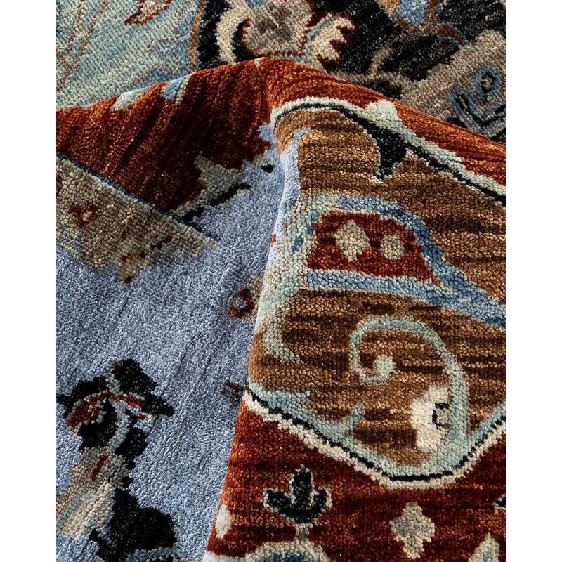 Ikat One-of-a-Kind Hand-Knotted Area Rug, Red - 8' 0" x 10' 4"