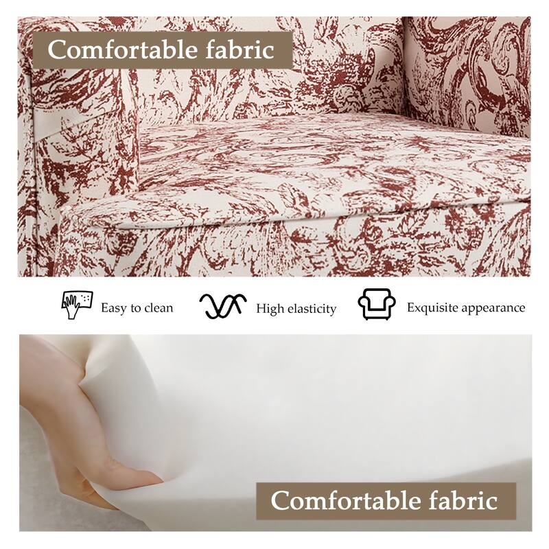 Linen Upholstered Armchair Nailhead Trim Accent Chair