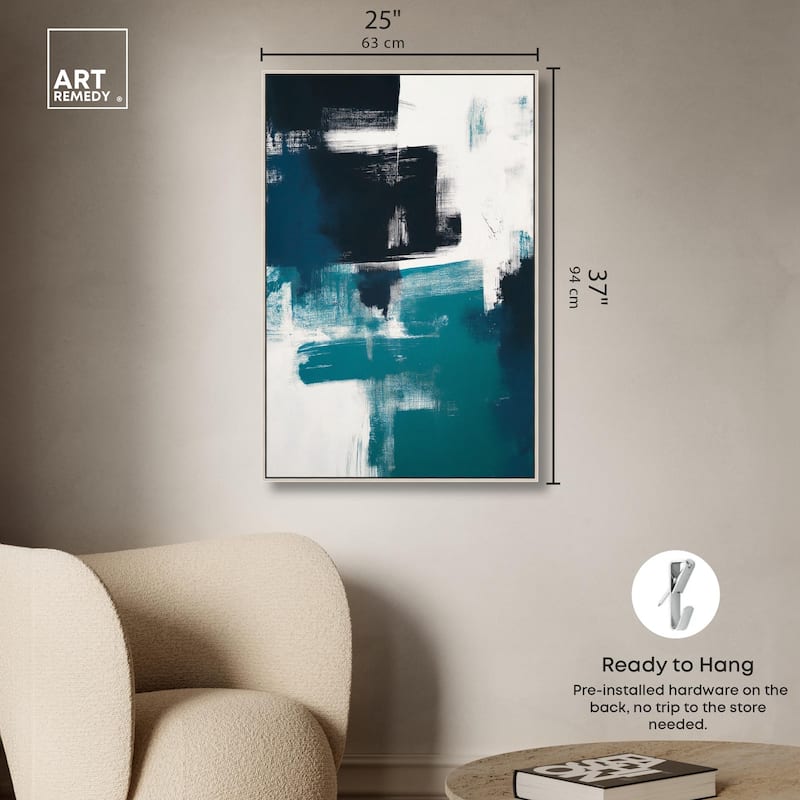 Weight of Teal II Canvas by Art Remedy