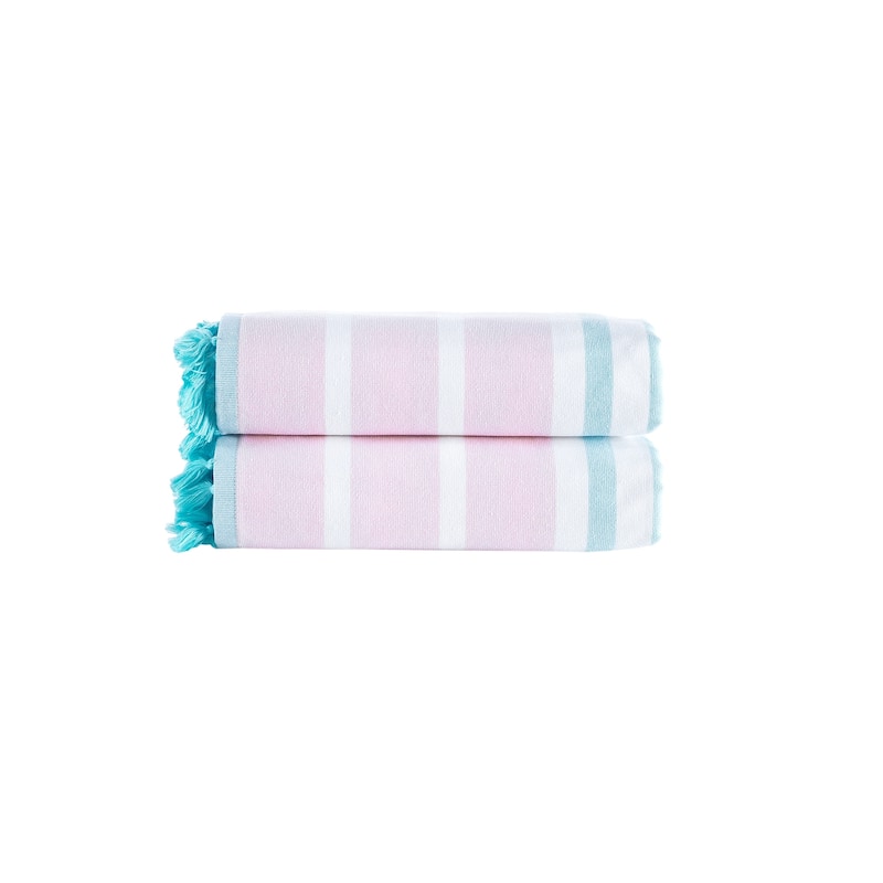 Brooks Brothers Turkish Pesthemal 2 pcs Bath Towels - Pink