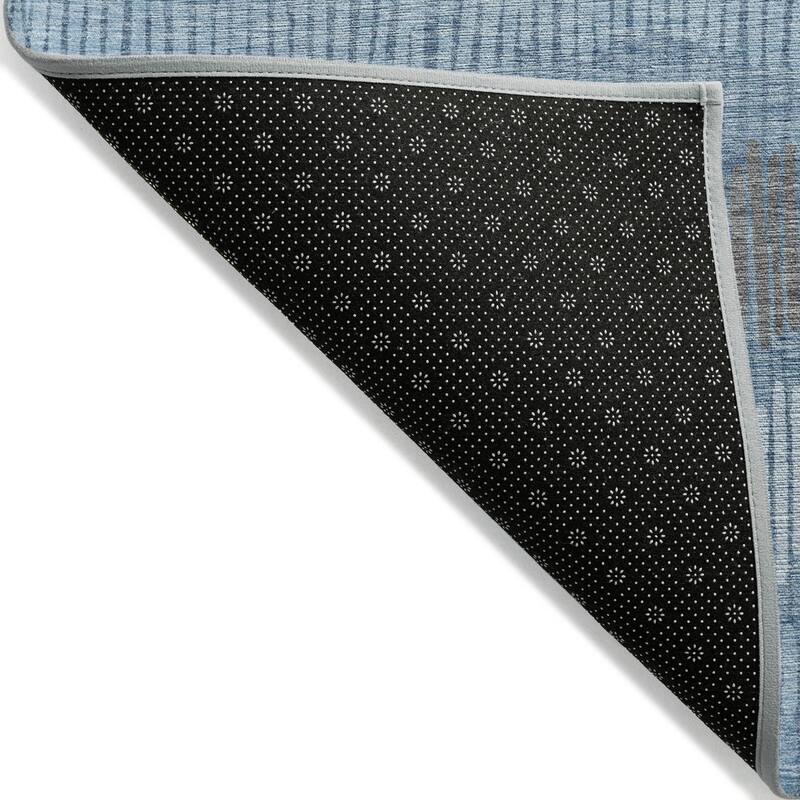 Machine Washable Indoor/ Outdoor Chantille Abstract Stripe Rug