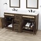 preview thumbnail 2 of 15, OVE Decors Bailey 60 in. Double sink Bathroom Vanity in Almond Latte with Power Bar