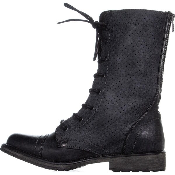 roxy combat boots black