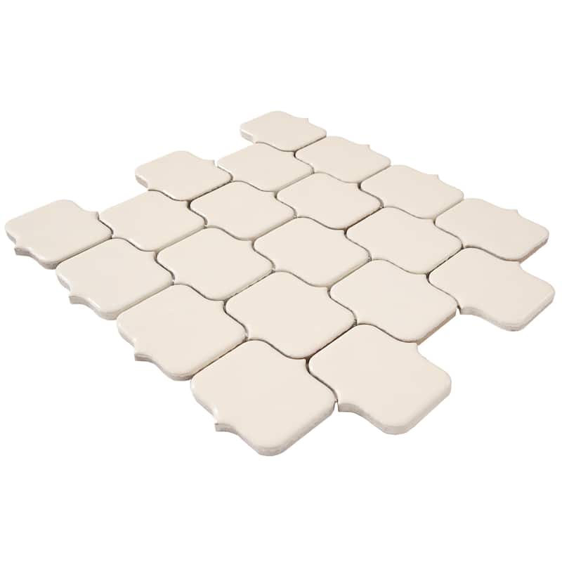 Modern Arabesque Glossy Porcelain Mosaic Tile