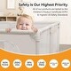 preview thumbnail 2 of 5, Infant 79"x63" 4-Panel Baby Playpen Spacious & Secure Foldable Playard White