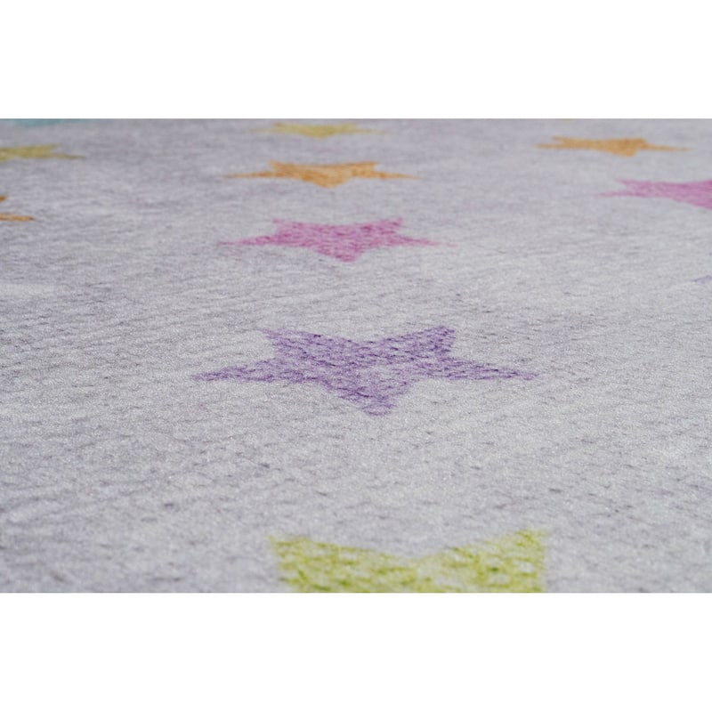Dynamic Rugs Kidz Ivory/Multi Polyester Children's Area Rug