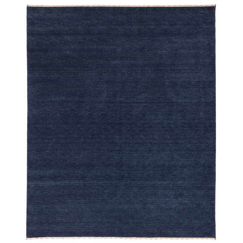 ECARPETGALLERY Hand Loomed Indo Gabbeh Dark Navy Wool Rug - 8'3 x 9'10